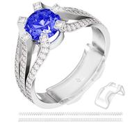 Lot de 22 ajusteurs de taille de bague pour bagues lâches en silicone transparent invisible, s'adapte à presque toutes les bagues pour homme et femme (lot de 22, 10 tailles)