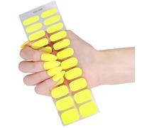 Lot de 22 autocollants pour ongles en gel avec 22 styles flexibles pour les fêtes, travail sûr et doux pendant une longue période, application rapide