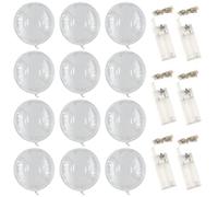 Lot de 22 ballons lumineux Bobo à hélium de 50, 8 cm avec ficelle 2 m pour décoration fête mariage