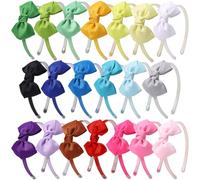 Lot de 22 bandeaux avec nœud pour fille - Accessoires pour cheveux - Multicolore (nœud multicolore, 1 cm)