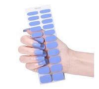 Lot de 22 bandes adhésives en gel pour ongles - Application sans lumière UV nécessaire - Idéal pour les femmes et les filles occupées - Pas besoin de lumière UV