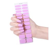 Lot de 22 bandes adhésives pour ongles en gel sans lumière UV nécessaire Application facile pour la maison, les voyages et les fêtes, les mariages