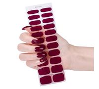 Lot de 22 bandes adhésives pour ongles en gel sans lumière UV nécessaire Application facile pour la maison, les voyages et les fêtes, les mariages