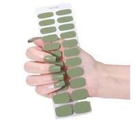 Lot de 22 bandes adhésives pour ongles en gel sans lumière UV nécessaire Application facile pour la maison, les voyages et les fêtes, les mariages