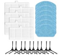 Lot de 22 brosses latérales pour aspirateur Robot pour Cecotec pour Conga 999 X-Treme, 10 brosses latérales, 6 filtres HEPA, 6 Chiffons