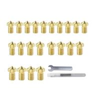 Lot de 22 buses métalliques MK8 V6 en laiton extrudeuse Hotend avec tête J pour 1,75 mm A8 CREA-lity CR-10 Ender 3 MK8 Makebot Kits de pièces d'imprimante 3D (V6 Kit B, pour filament 3,0 mm)