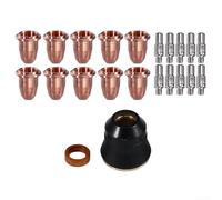 Lot de 22 consommables de découpe plasma pour torche à air plasma pour S45 PT40 PT60 PTM60 Accessoires compatibles pour une coupe propre et stable