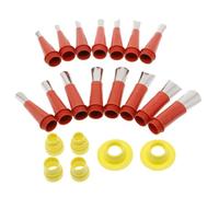 Lot de 22 embouts applicateurs de calfeutrage en acier inoxydable avec finition de base pour application de mastic dans les joints d'évier de cuisine et de salle de bain