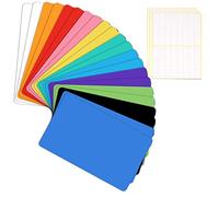 Lot de 22 intercalaires de bibliothèque avec 3 étiquettes autocollantes, 15,2 x 30,5 cm, marqueurs d'étagère de couleurs assorties pour bibliothèque/école à la maison pour aider à trouver des livres