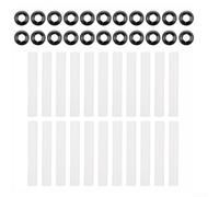 Lot de 22 manchons de rouleau silencieux pour porte de garage, bagues de charnière en ABS et acier inoxydable, diamètre intérieur de 11 mm pour un fonctionnement fluide, kit facile à installer avec