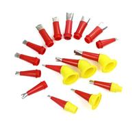 Lot de 22 outils de finition pour calfeutrage, 16 buses interchangeables, 6 supports de base pour des espaces précis d'évier, baignoire, carrelage, travaux d'étanchéité, buse de calfeutrage