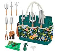 Lot de 22 outils de jardinage pour femme, kit d'outils à main de jardin, organisateur de cadeaux pour maman, débutant, jardinier, accessoires de jardinage, avec sac à main, pelles