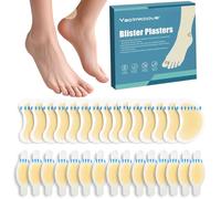 Lot de 22 pansements hydrocolloïdes imperméables pour pieds - Coussinets invisibles pour talon, orteils, protection de la peau des pieds et du talon - Prévient les frottements
