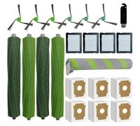 Lot de 22 pièces de rechange pour aspirateur robot iRobot Roomba Max 705 combo+/Roomba Max série 700, 4 brosses principales, 1 balai à rouleau, 6 brosses latérales, 4 filtres, 6 sacs à poussière, 1