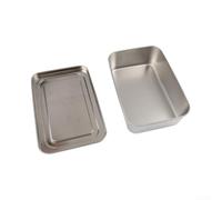 Lot de 22 récipients à gâteau en acier inoxydable - 28 cm - Passe au | Acier inoxydable, durable, design rectangulaire, taille de 28 cm, idéal pour les gâteaux en tôle