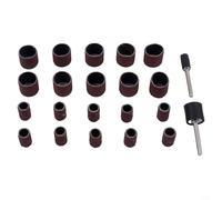 Lot de 22 tambours de ponçage avec tiges d'extension et anneaux abrasifs pour outils rotatifs - Tête de meulage du métal et du travail du bois pour