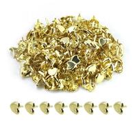Lot de 220 mini pinces à motif en forme de cœur en métal 9 mm - Doré - Pour bricolage, scrapbooking, bricolage, fabrication de cartes, artisanat, enfants