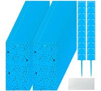 Lot de 220 pièges adhésifs double face pour plantes volantes, insectes d'intérieur et d'extérieur tels que les moucherons, les aleurodes, les pucerons, comprend 200 attaches torsadées et 20 supports