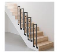 Lot de 220 rampes noires pour escaliers en fer forgé antidérapant avec vis, parfaites pour terrasse, balcon, garage, couloir, design en forme de U