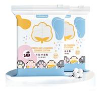 Lot de 222 tampons démaquillants réutilisables en coton épais double face pour nettoyer le visage et zéro déchet, 6 x 5 cm, blanc