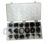 Lot de 225 bagues de retenue externe avec circlips en acier inoxydable pour colliers d'arbre, roulements, engrenages et poulies, compatibles avec des applications de 6 à 32 mm,