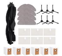 Lot de 23 accessoires de rechange RV30/20 Max Plus compatibles avec les aspirateurs Tapo RV30/RV20 Max Plus, 1 brosse à rouleau, 6 brosses latérales, 6 sacs à poussière, 6 filtres, 4 tampons de