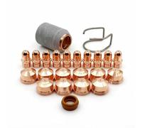 Lot de 23 consommables pour torche plasma avec électrodes PR0101, buses de 4 mm, bouclier PC0109, anneau à gaz, guide à ressort compatible avec coupeur plasma A101