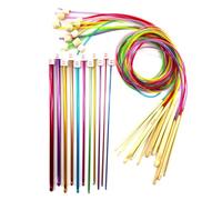Lot de 23 crochets tunisiens avec corde de 2 à 8 0 mm - Aiguilles à tricoter afghanes - Outil de tricot pour pulls