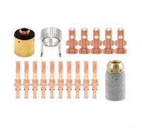 Lot de 23 électrodes pour cutter plasma 80 A avec buses, capuchon, support et cartouche de démarrage - Compatible avec SL60/SL100, référence du modèle