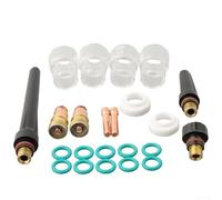 Lot de 23 lentilles à gaz TIG et verre pour lampes de poche WP17 WP18 WP26 avec pince et capuchon arrière pour applications de soudage Lincoln PTA et Diamondback