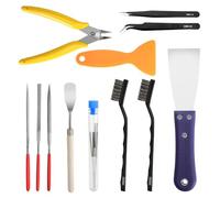 Lot de 23 outils de nettoyage et de retrait pour buses d'imprimante 3D, kit d'accessoires d'imprimante, kit d'outils d'imprimante 3D, comprend spatule, pince à épiler, brosse métallique, limes diamant