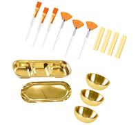 Lot de 23 outils de soins du visage experts - Fournitures esthéticiennes - Comprend des bols mélangeurs - Brosses en éventail - Éponges pour salon de beauté à la maison