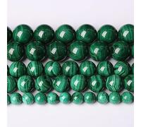 Lot de 23 perles rondes en malachite verte naturelle de 8 mm, pierres précieuses AAA, pour la fabrication de bijoux, bracelets, colliers, pierres de guérison énergétiques en cristal