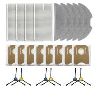 Lot de 23 pièces de rechange compatibles avec aspirateur robot pour Obode A8 Plus, 4 filtres HEPA, 5 chiffons de serpillère, 6 brosses latérales, 8 sacs à poussière (B)