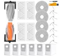 Lot de 23 pièces de rechange pour aspirateur robot DJI ROMO S/ROMO A/ROMO P, les kits d'accessoires incluent 1 brosse principale, 6 sacs d'aspirateur, 4 filtres, 4 tampons de serpillère, 6 brosses