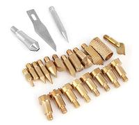 Lot de 23 pointes de stylo à bois, accessoires de combustion du bois, pochoirs pour fer à souder, pyrogravure, travaux de sculpture, kit d'outils pour