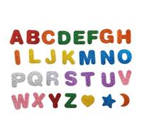 Lot de 232 autocollants en caoutchouc mousse - Paillettes - Lettres colorées - Étoile - Cœur - Lettres adhésives à paillettes - Lettres adhésives pour bricolage, scrapbooking, décoration de cartes (8