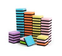 Lot de 24/48 gommes à craie colorées effaçables à sec pour tableau blanc, fournitures scolaires pour enseignants, étudiants, bureau, tableau blanc réutilisable