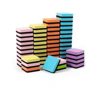 Lot de 24/48 gommes pour tableau blanc effaçable à sec pour postes de travail, écoles, bureau, tableau noir, effaçables à sec, fournitures scolaires