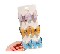 Lot de 24 à 6 épingles à cheveux colorées en forme de papillon pour fille - Ornement de cheveux - Accessoires de cheveux tendance (style C, 18 pièces)