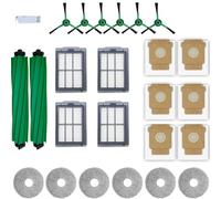 Lot de 24 accessoires compatibles avec aspirateur iRobot Roomba Plus 505/405, pièces de rechange comprenant 2 brosses principales, 4 filtres HEPA, 6 brosses latérales, 6 sacs à poussière et 6