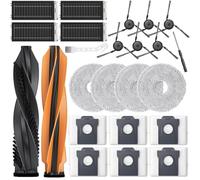 Lot de 24 accessoires pour aspirateur Dreàme X50 Ultra Complete / L50 Pro Ultra / X50 Master / L50 Ultra / L40s Pro Ultra - Pièces de rechange - 1 paire de brosses principales, 6 brosses latérales, 4