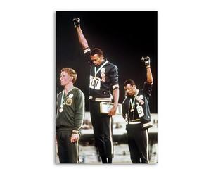 Lot de 24 affiches décoratives sur toile représentant les Jeux olympiques de 1968 Black Power Salute des athlètes afro-américains Tommie Smith et John Carlos pour décoration murale moderne pour
