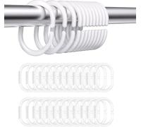 Lot de 24 Anneau Rideau Douche en Plastique, C Crochet Rideau Douche, Anneau Rideau de Douche pour Salle de Bain, Anneaux Rideaux Douche pour Salle de Bain, Chambre à Coucher, Dressing