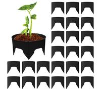 Lot de 24 anneaux de plantation pour économie d'eau, collier d'irrigation épaissi, boucle de contrôle de goutte, cadre de réservoir d'humidité de lit, bordure de soutien de culture extérieure | Aide