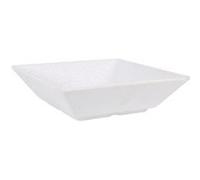 Lot de 24 assiettes creuses carrés DENA, service de table en porcelaine blanc - Dimensions: 17.5 x 17.5 x 5 cm Blanc