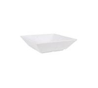 Lot de 24 assiettes creuses carrés DENA, service de table en porcelaine blanc - Dimensions: 17.5 x 17.5 x 5 cm Blanc