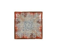 Lot de 24 assiettes LUNA carré, plats de Service de Table creuses pour desserts, salades et gâteaux en Porcelaine multicolore - -