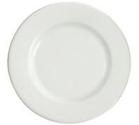 Lot de 24 assiettes pains RIA rondes, plat pour servir des tranches de pain, de baguette ou des petits pains en porcelaine blanc - VISIODIRECT - Blanc G