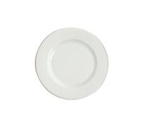 Lot de 24 assiettes pains RIA rondes, plat pour servir des tranches de pain, de baguette ou des petits pains en porcelaine blanc - VISIODIRECT - Blanc G